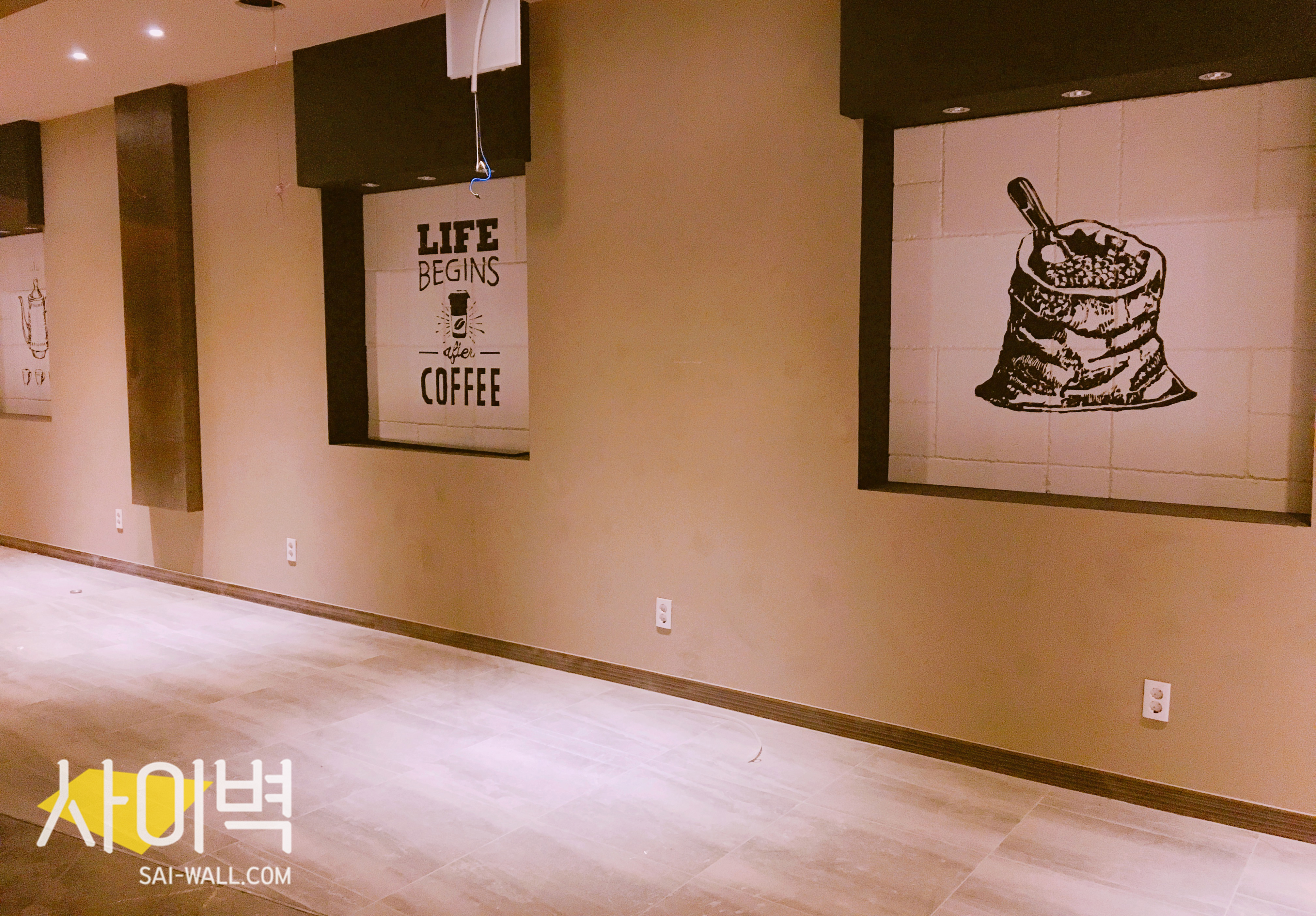 디앤디커피 인테리어 벽화 시공 사진 7